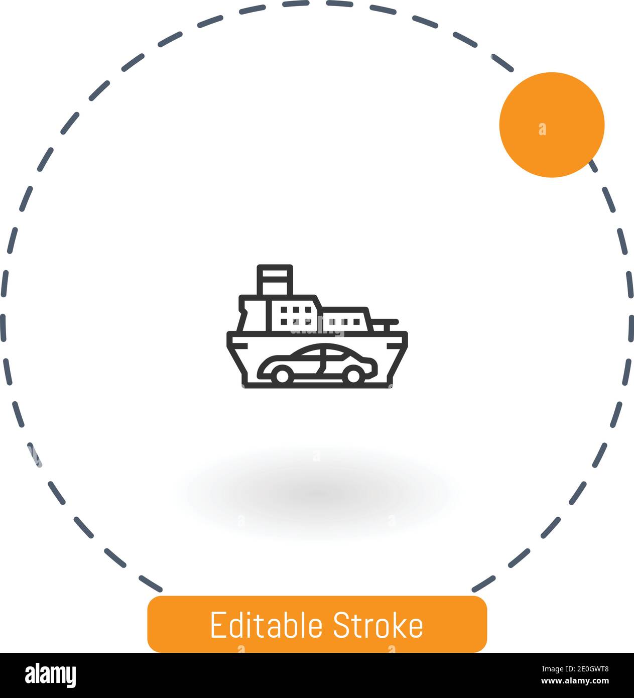 boat vector icon editable stroke outline icons for web and mobile Stock ...