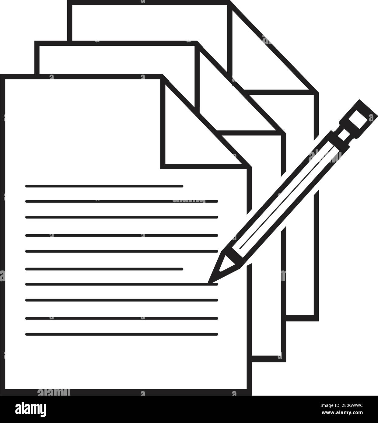 Documents icon stock vector illustration flat design Stock Vector