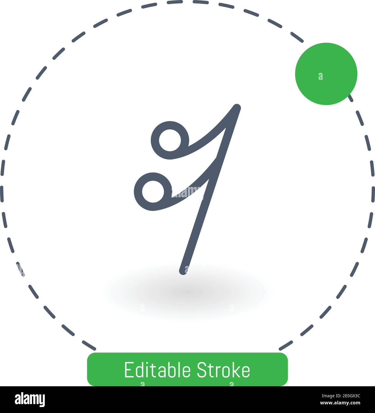 sixteenth note vector icon editable stroke outline icons for web and mobile Stock Vector