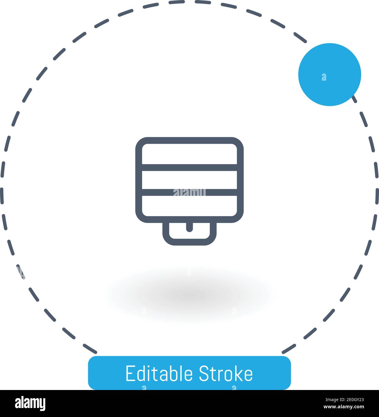 user interface vector icon editable stroke outline icons for web and mobile Stock Vector