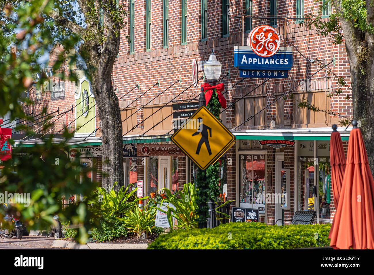 Charming Plant Street in Downtown Winter Garden, Florida. (USA) Stock Photo