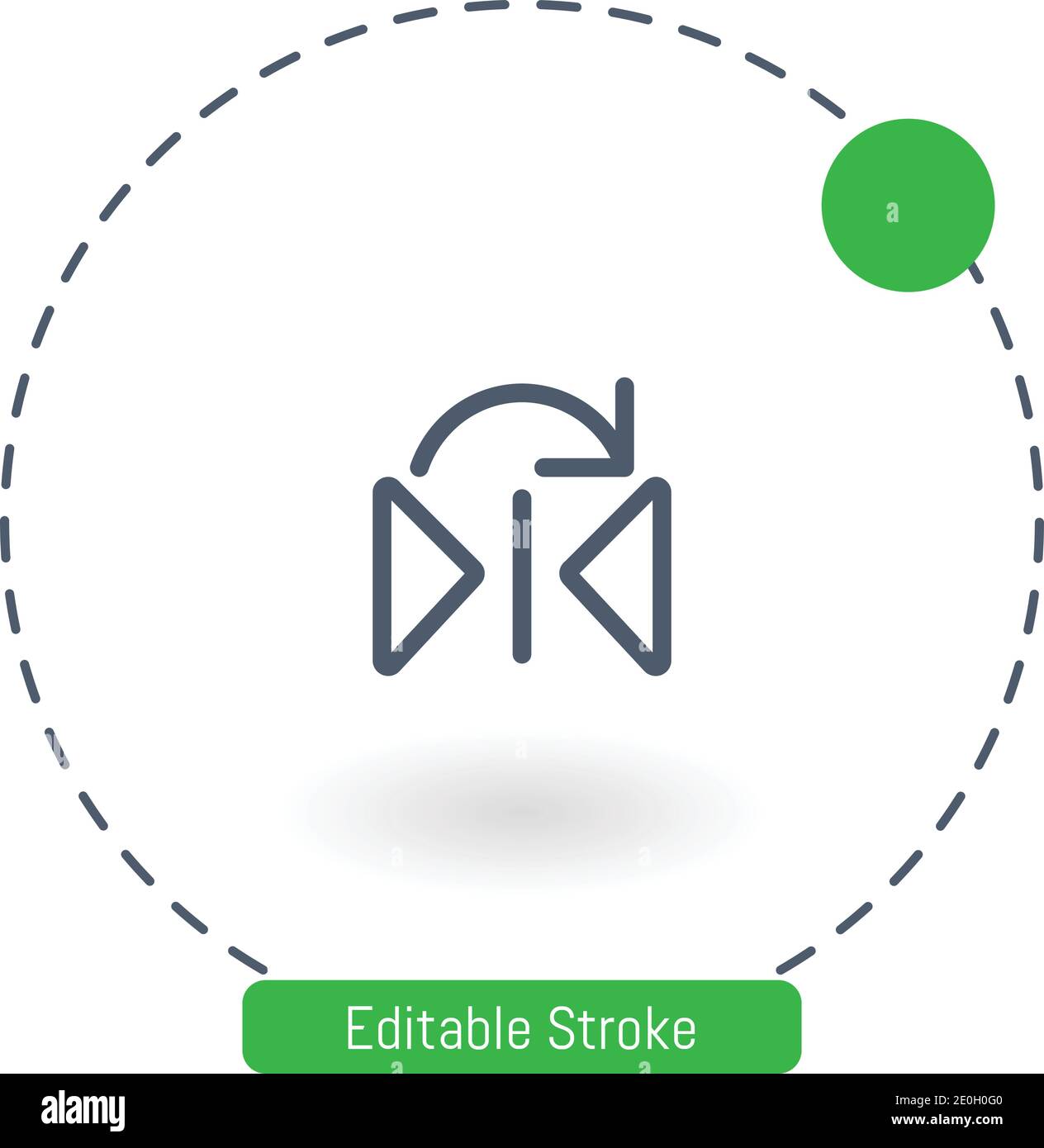 flip vector icon editable stroke outline icons for web and mobile Stock Vector
