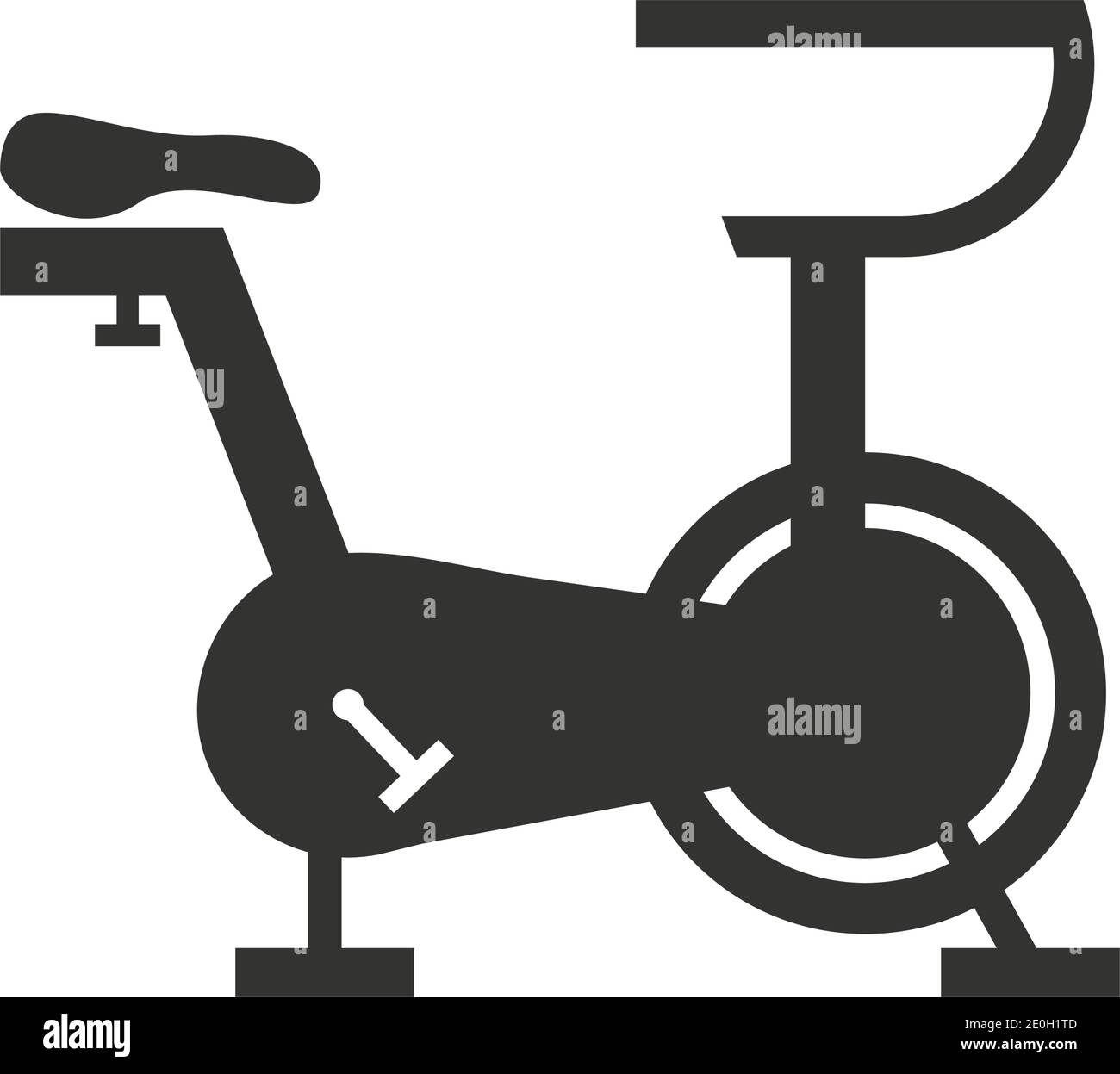 Stationary bike icon design template vector isolated illustration Stock Vector