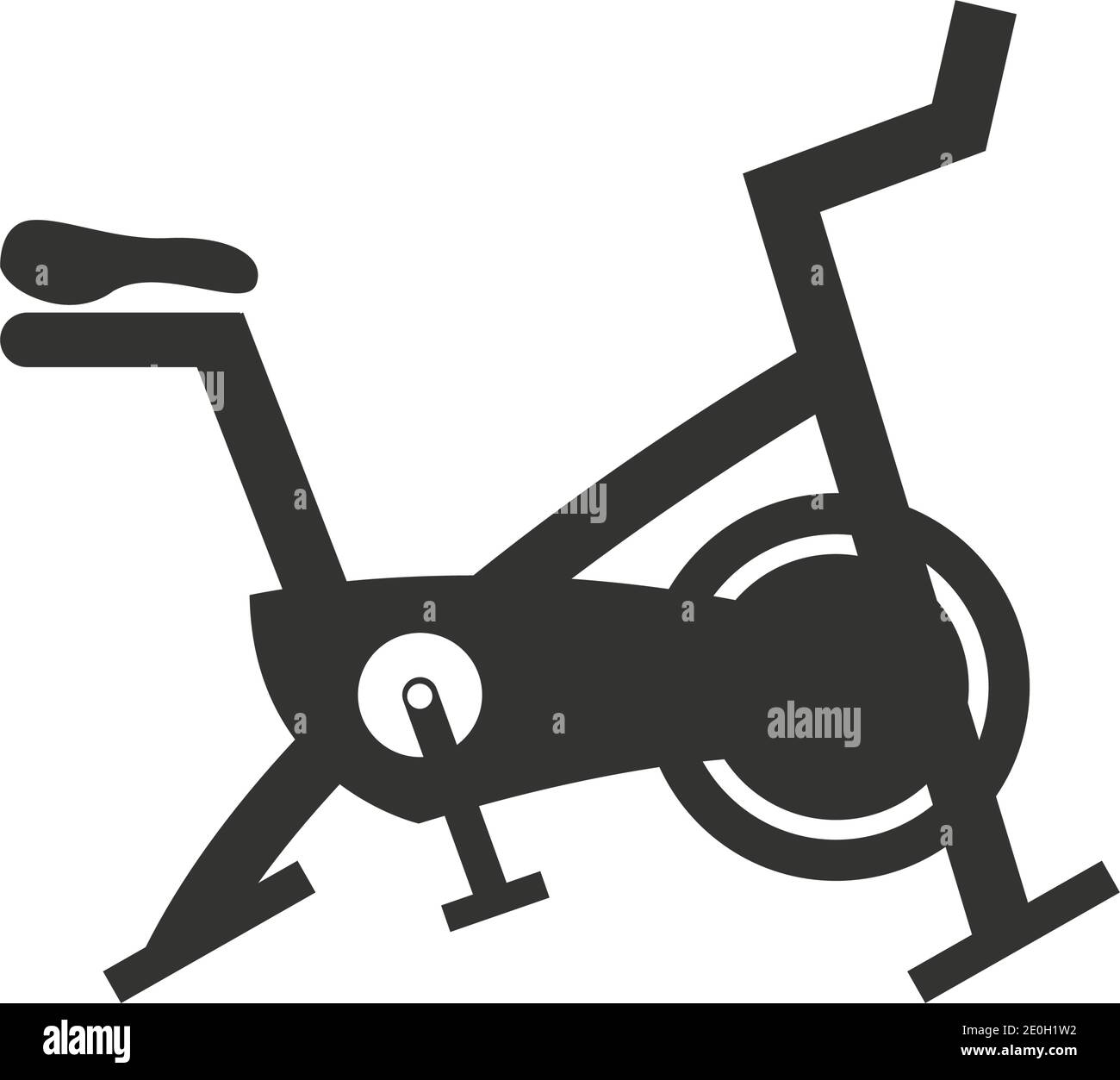 Stationary bike icon design template vector isolated illustration Stock Vector