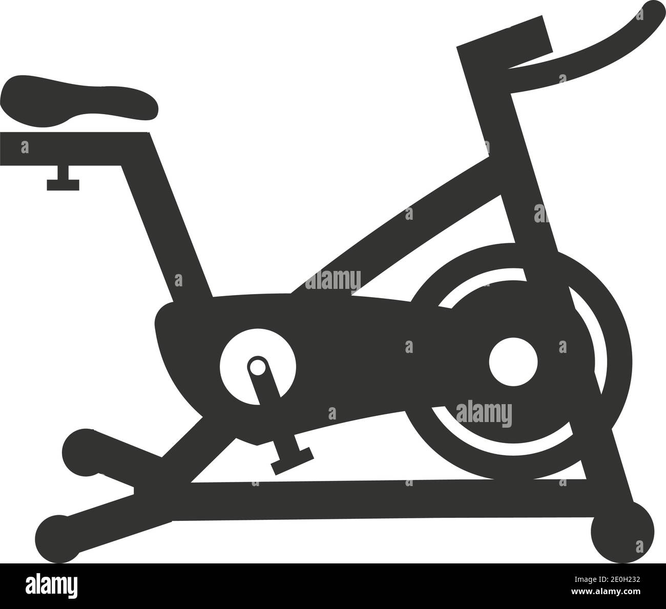 Stationary bike icon design template vector isolated illustration Stock Vector
