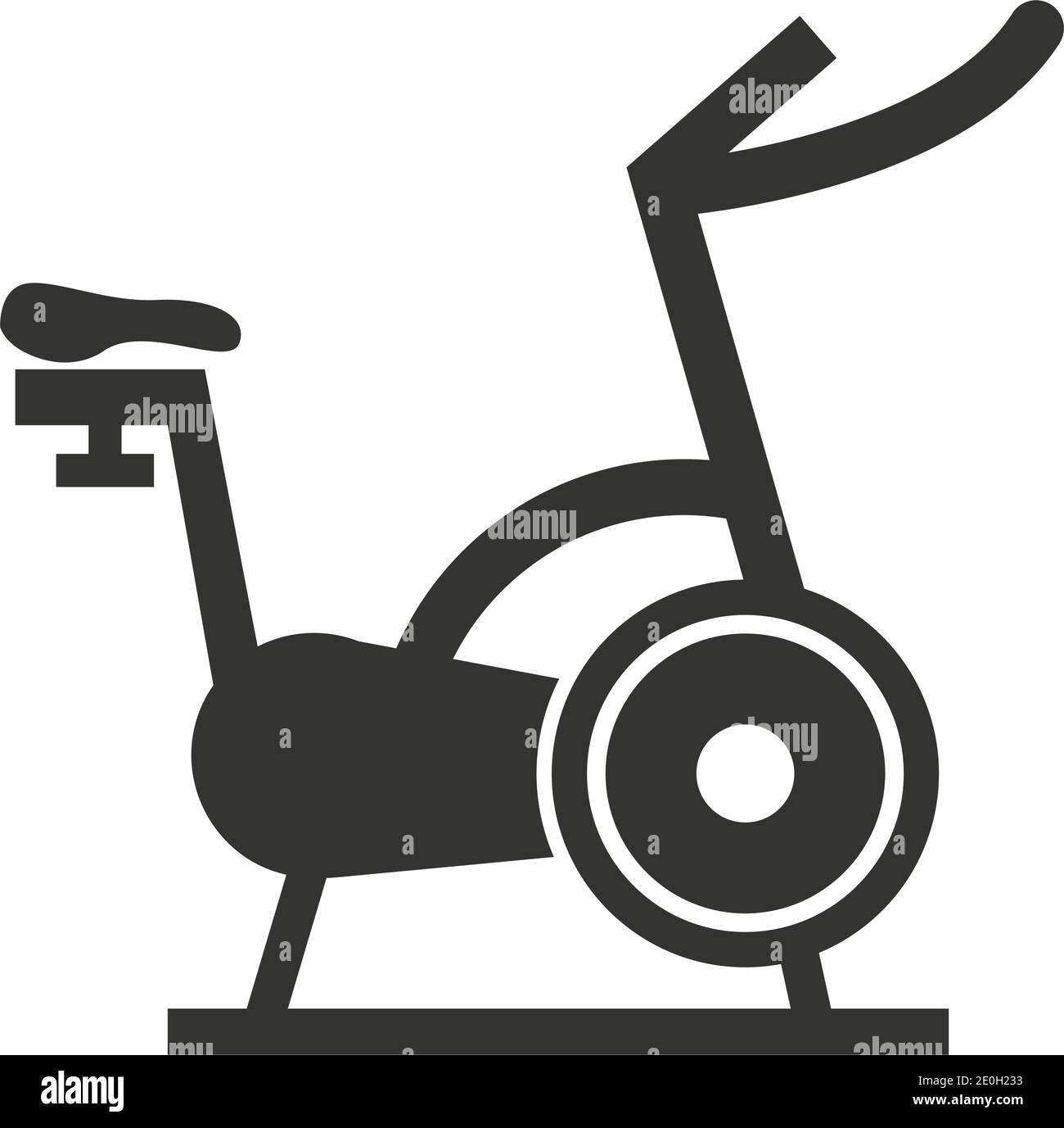 Stationary bike icon design template vector isolated illustration Stock Vector