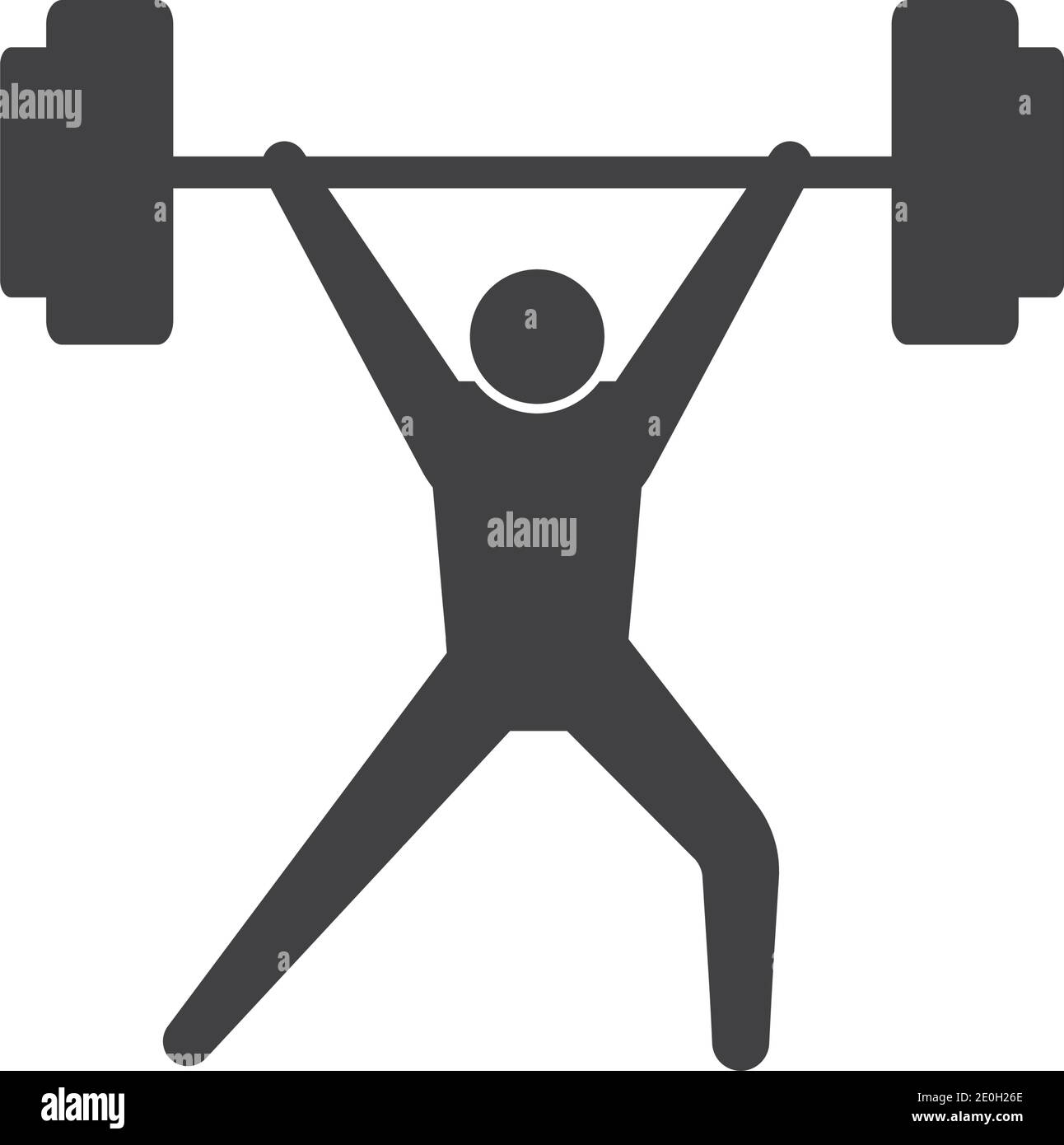 Weightlifting icon design template vector isolated illustration Stock