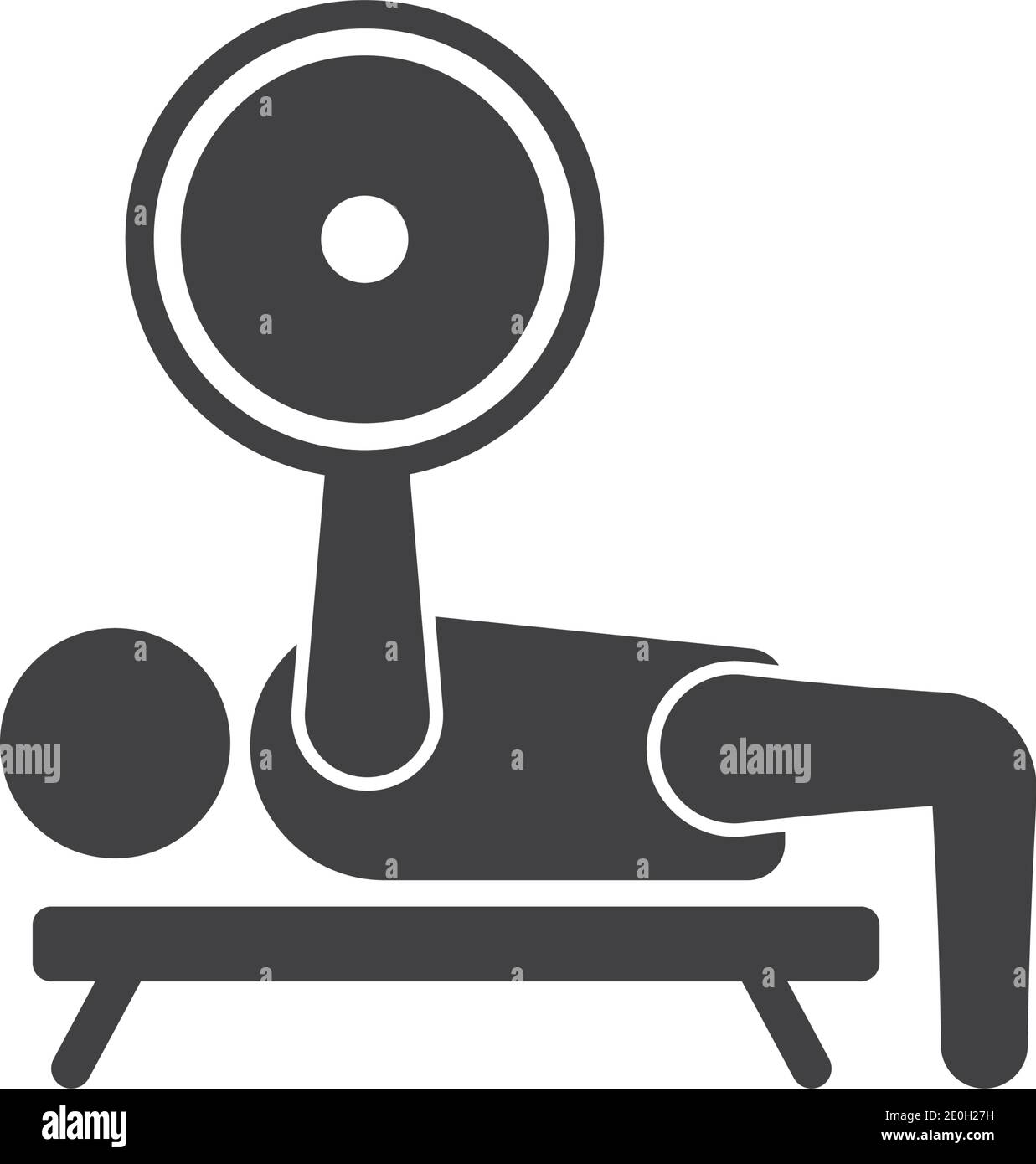 Bench press icon design template vector isolated illustration Stock