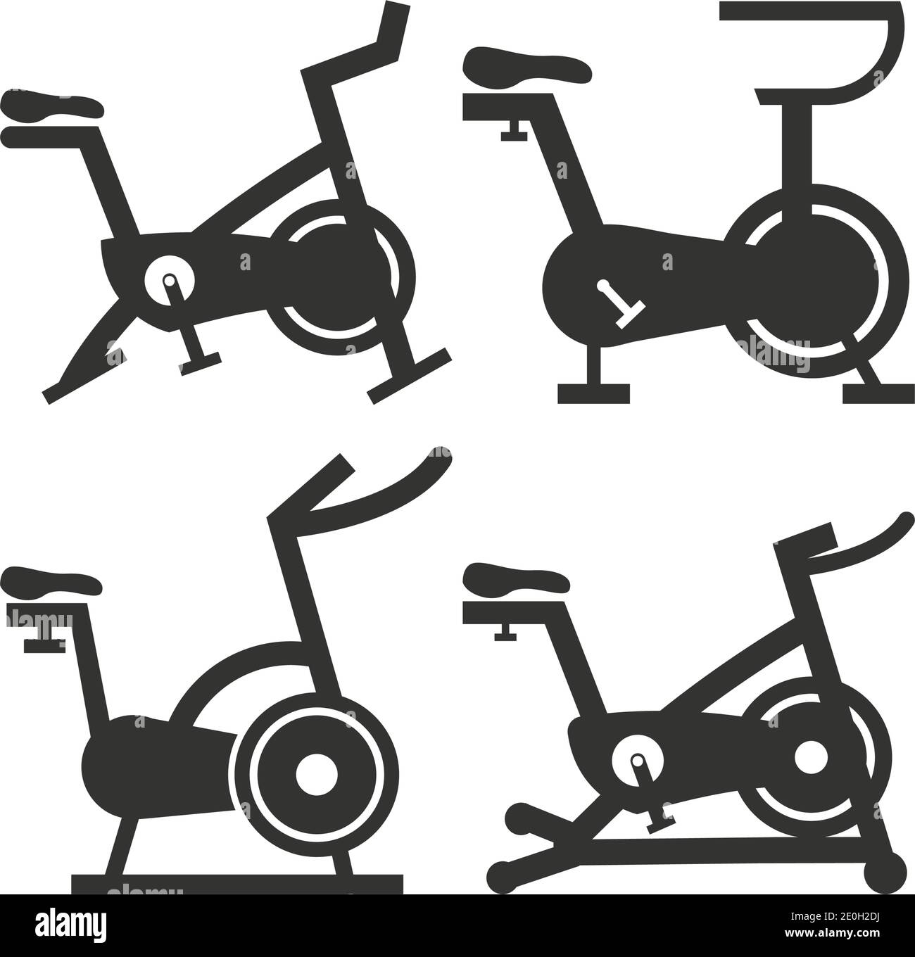 Stationary bike icon design template vector isolated illustration Stock Vector