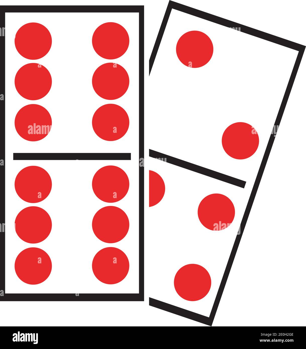 Domino Vector illustration ,domino card icon template vector illustration  design Stock Vector Image & Art - Alamy