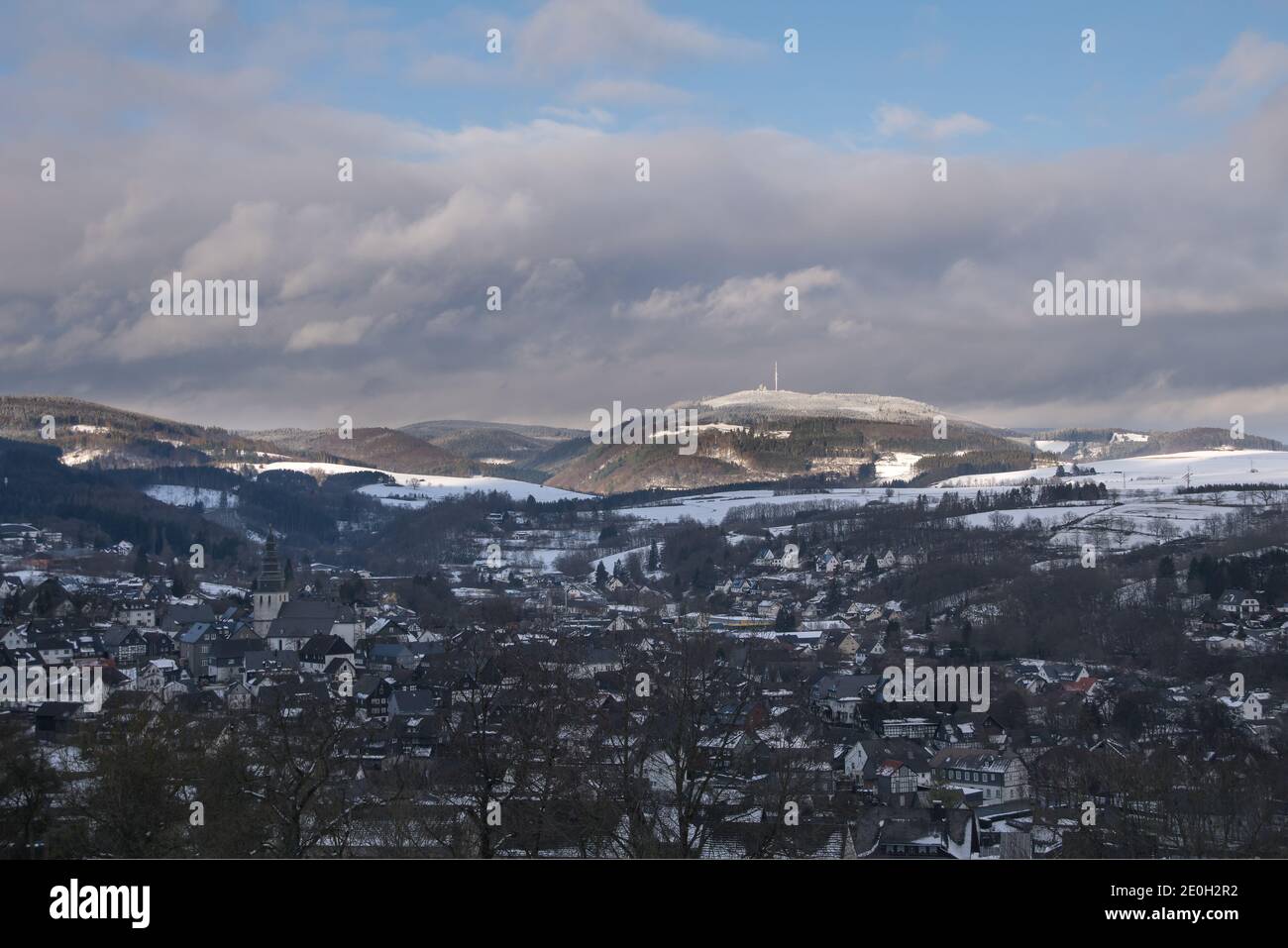 Landscape from the germand city Hallenberg Stock Photo