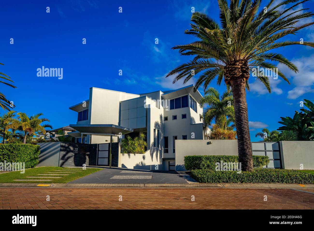 Gold Coast, Australia - Luxury house in Sovereign Islands, Paradise Point Stock Photo