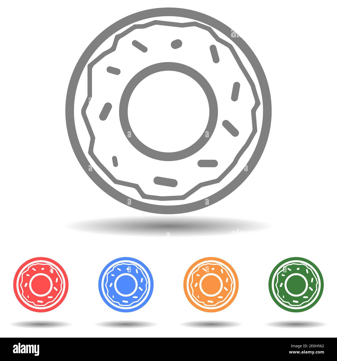 Doughnut vector icon isolated Stock Vector