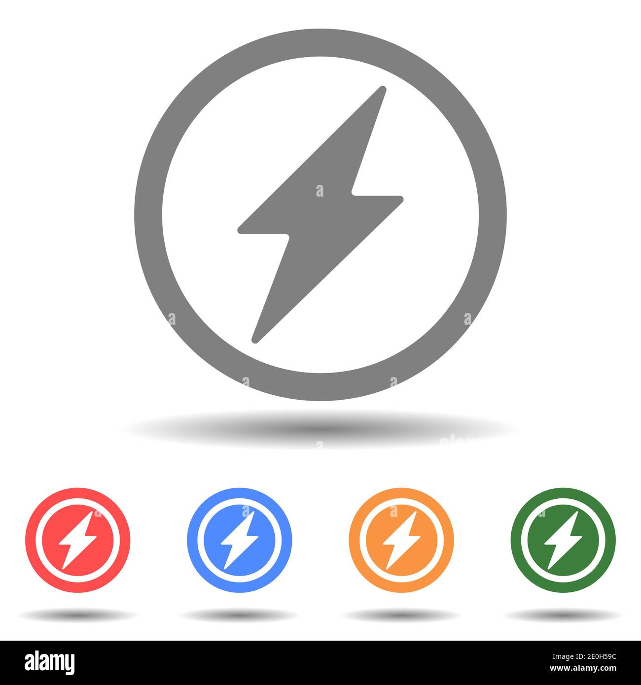 Electric power lightning icon vector Stock Vector Image & Art - Alamy