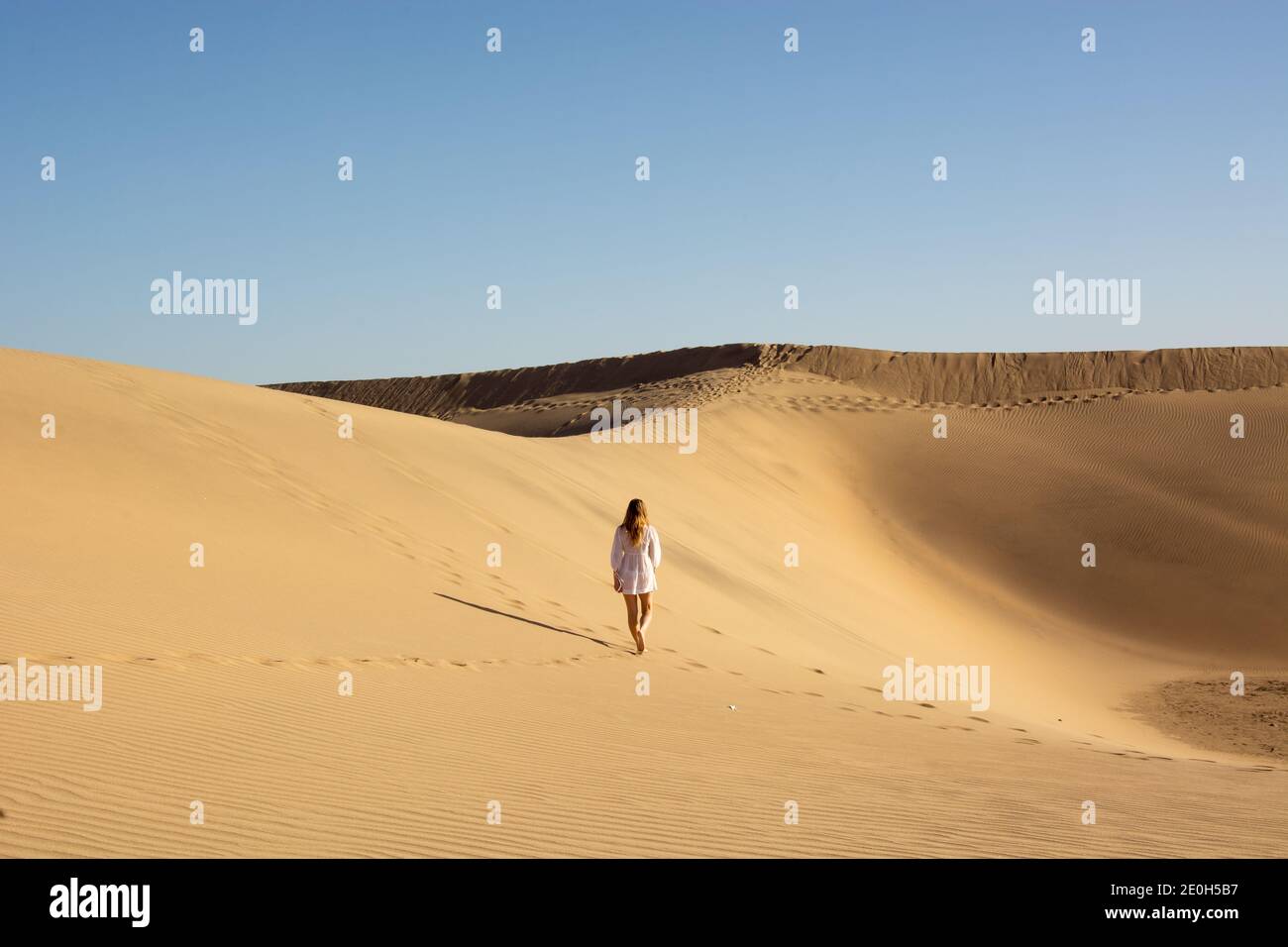 the desert in Maspalomas in the Canary Islands Stock Photo