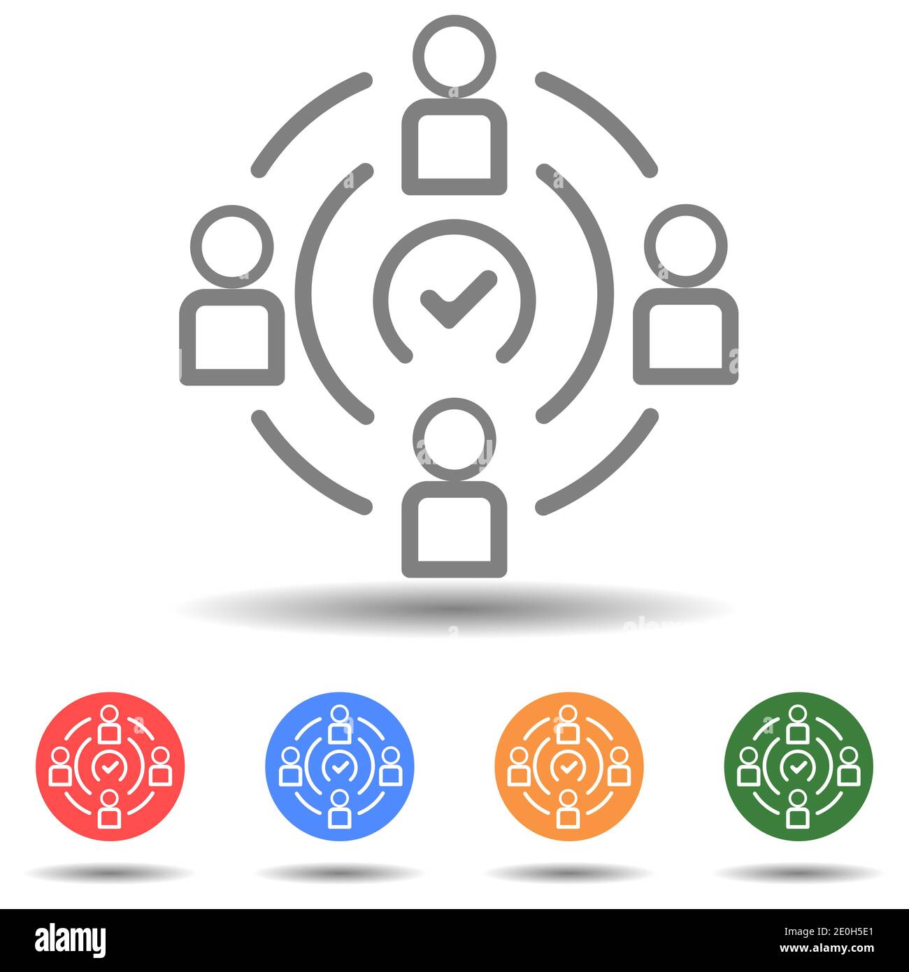 Teamwork group of people vector icon Stock Vector