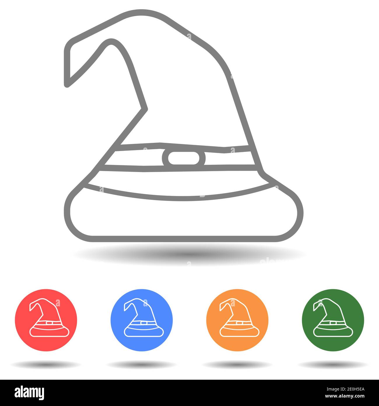 Halloween witch hat vector icon Stock Vector