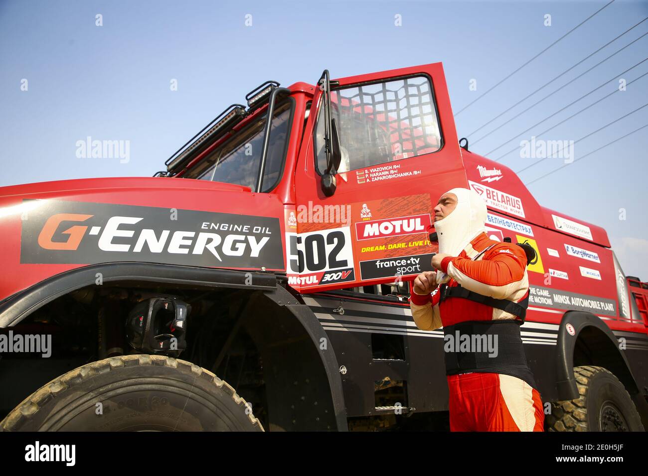 Viazovich Siarhei (blr), Maz, Maz-Sportauto, Camion, Truck, portrait during the shakedown of the Dakar 2021 in Jeddah, Saudi Arabia on December 31, 2021 - Photo Julien Delfosse / DPPI / LM Stock Photo