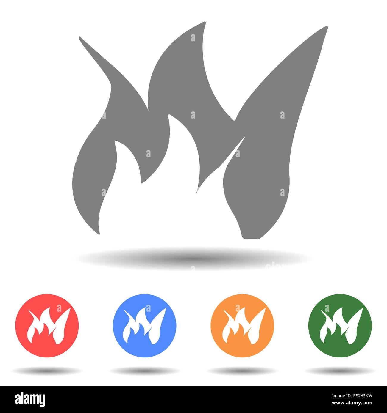 Fire flame sign vector icon Stock Vector Image & Art - Alamy