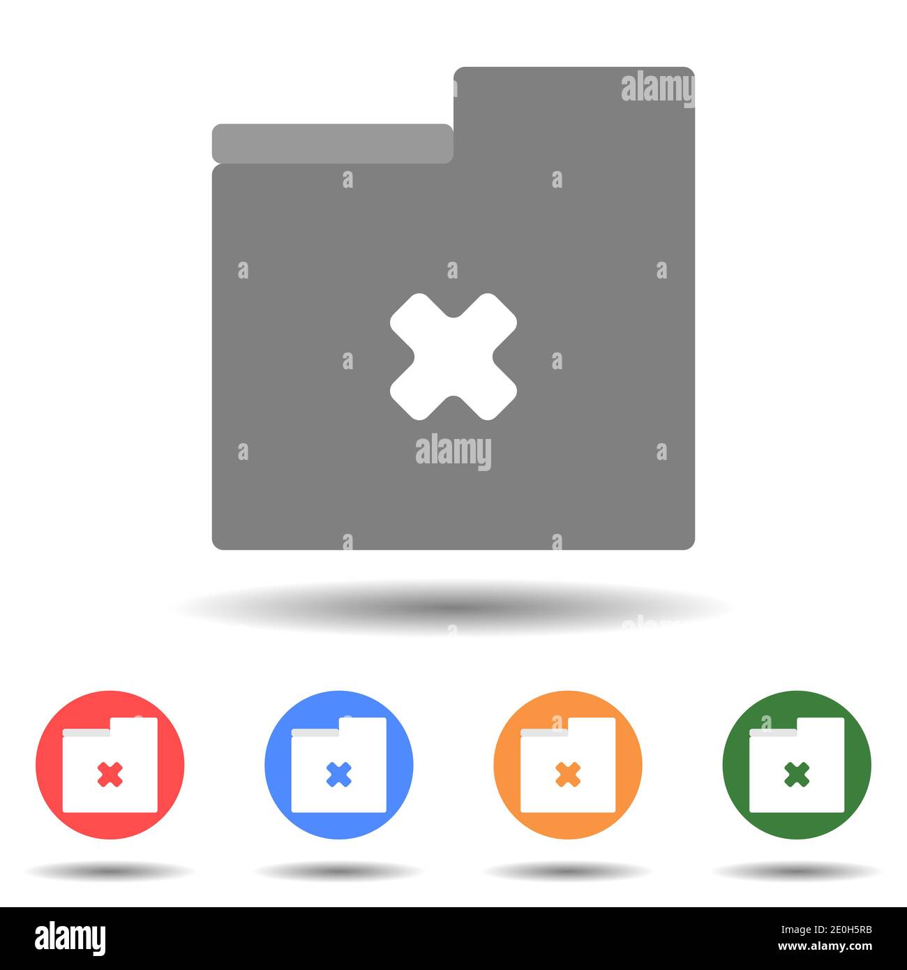 Folder file with an x sign icon vector Stock Vector Image & Art Alamy