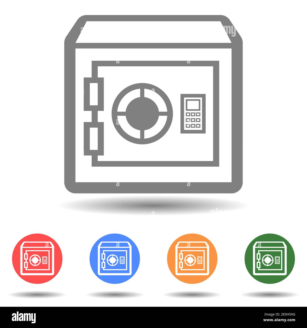 Safe box vector icon in flat style Stock Vector Image & Art Alamy