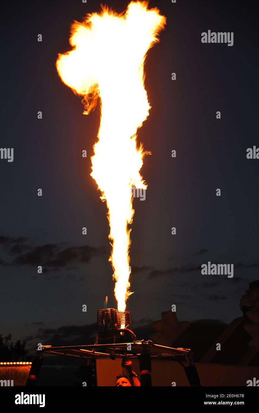 high bright fire of a balloon Stock Photo