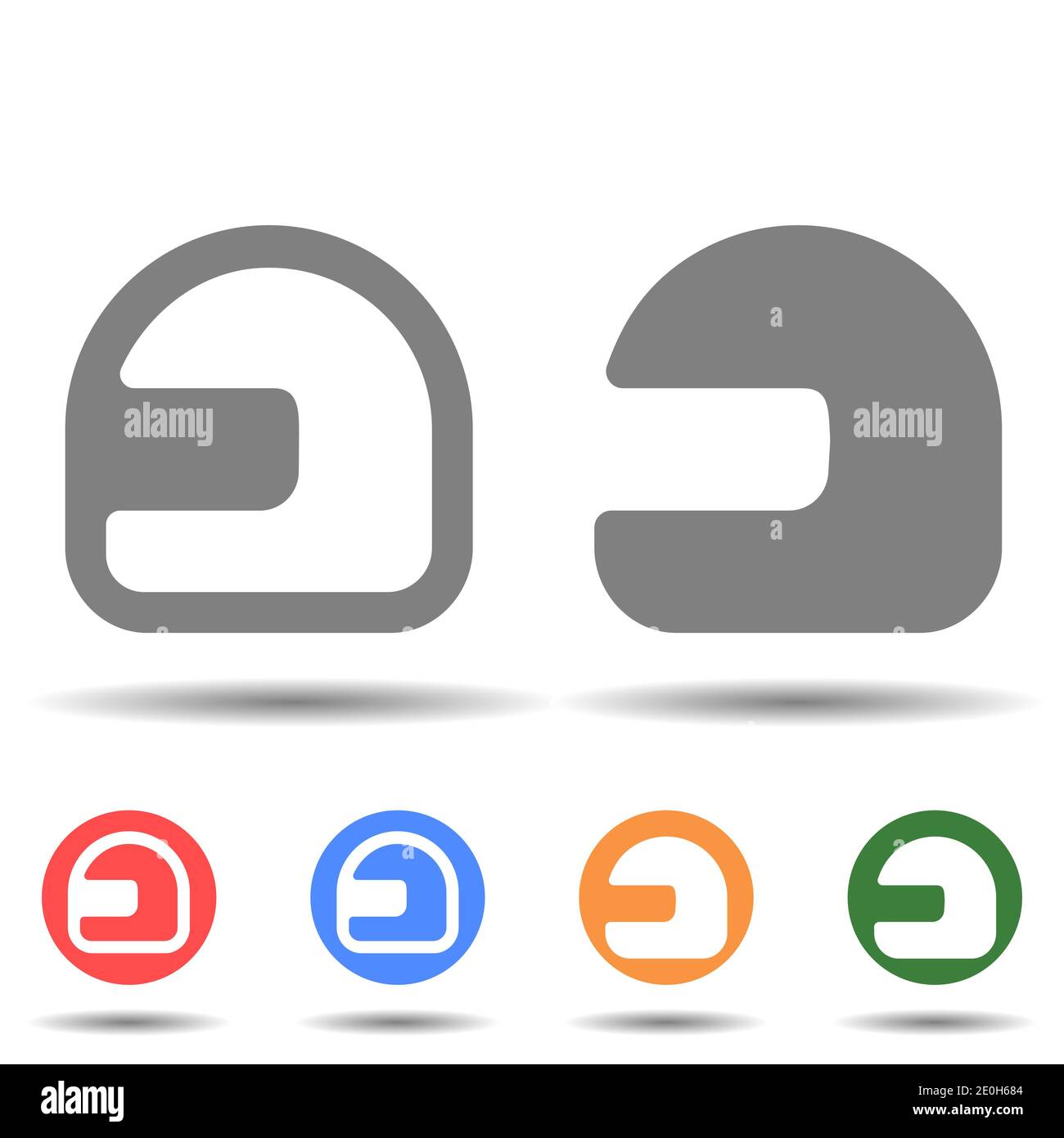 Motorcycle helmets vector isolated on white background Stock Vector
