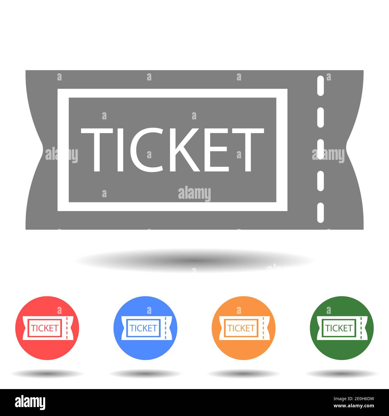 Ticket icon vector on white background Stock Vector