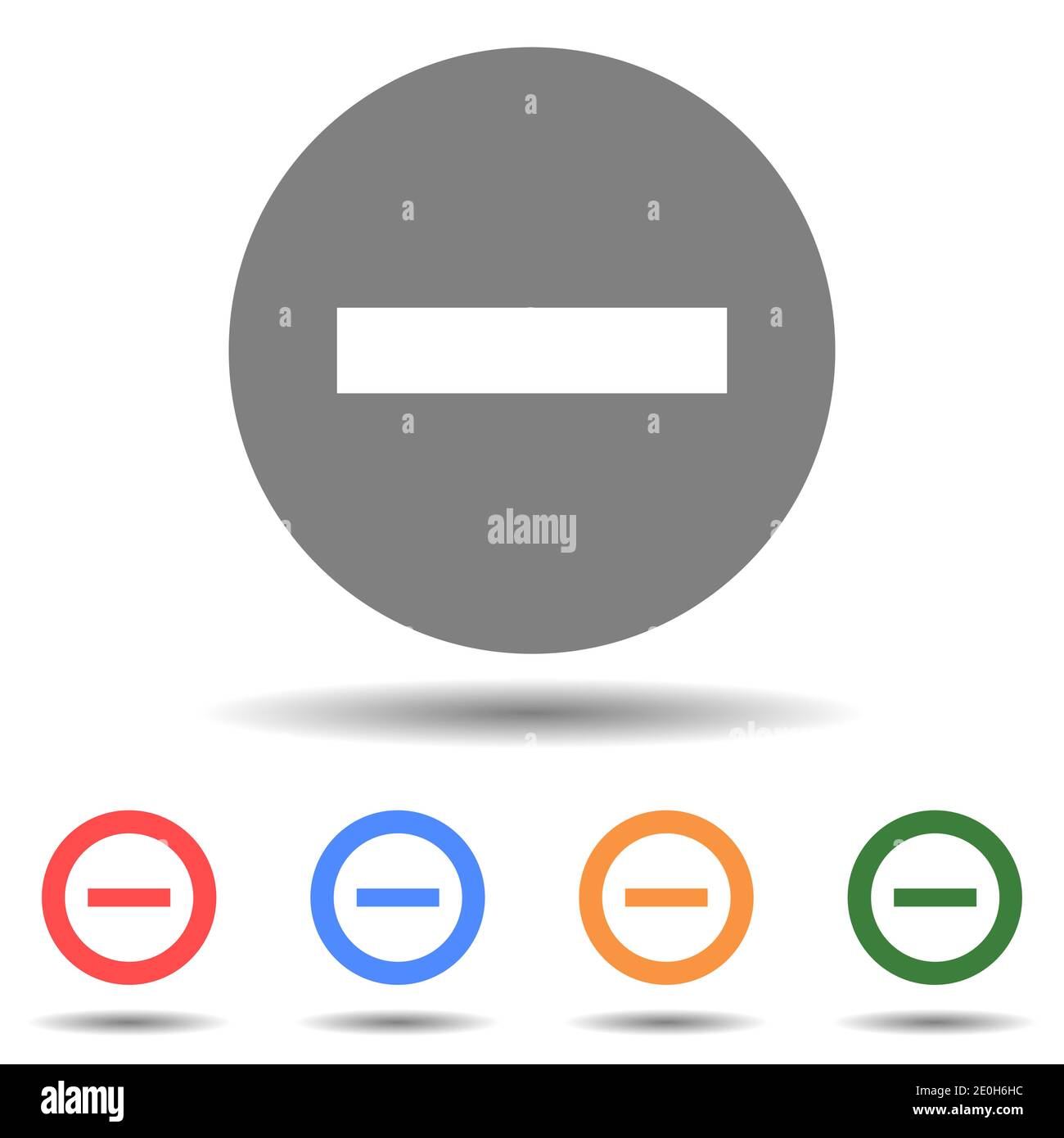 No entry traffic sign vector icon Stock Vector