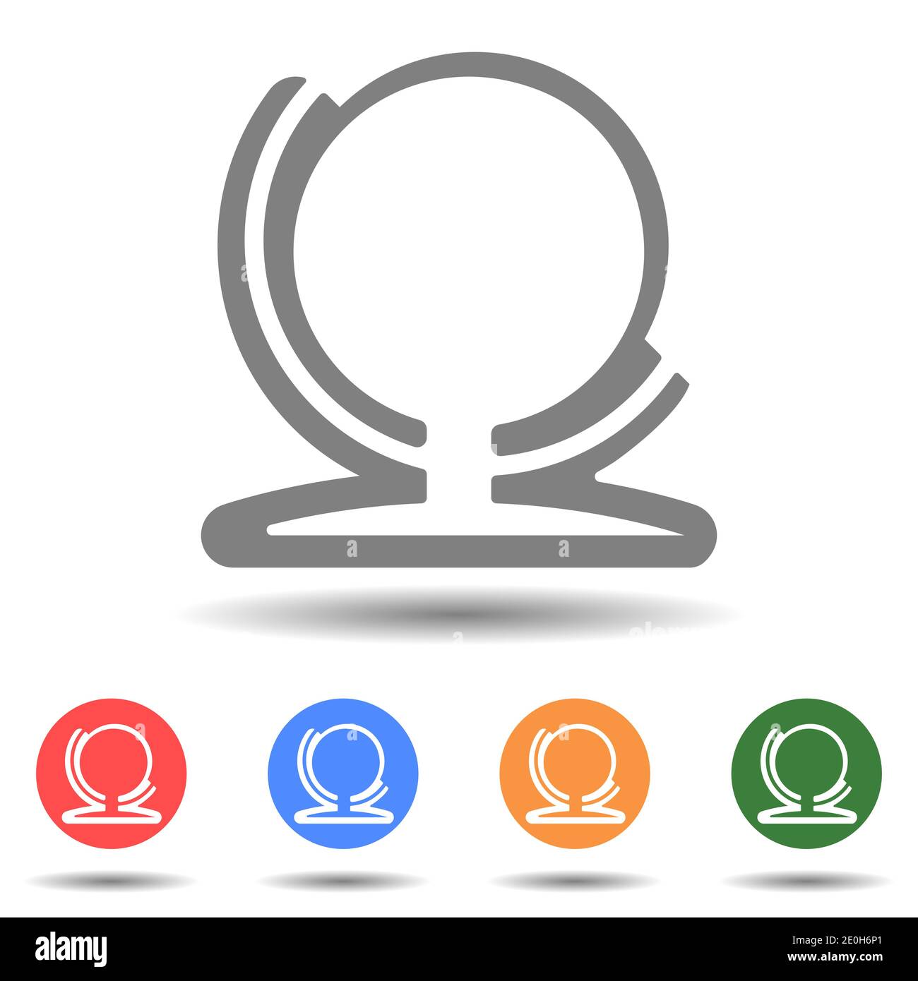 Desk globe vector icon in simple style Stock Vector