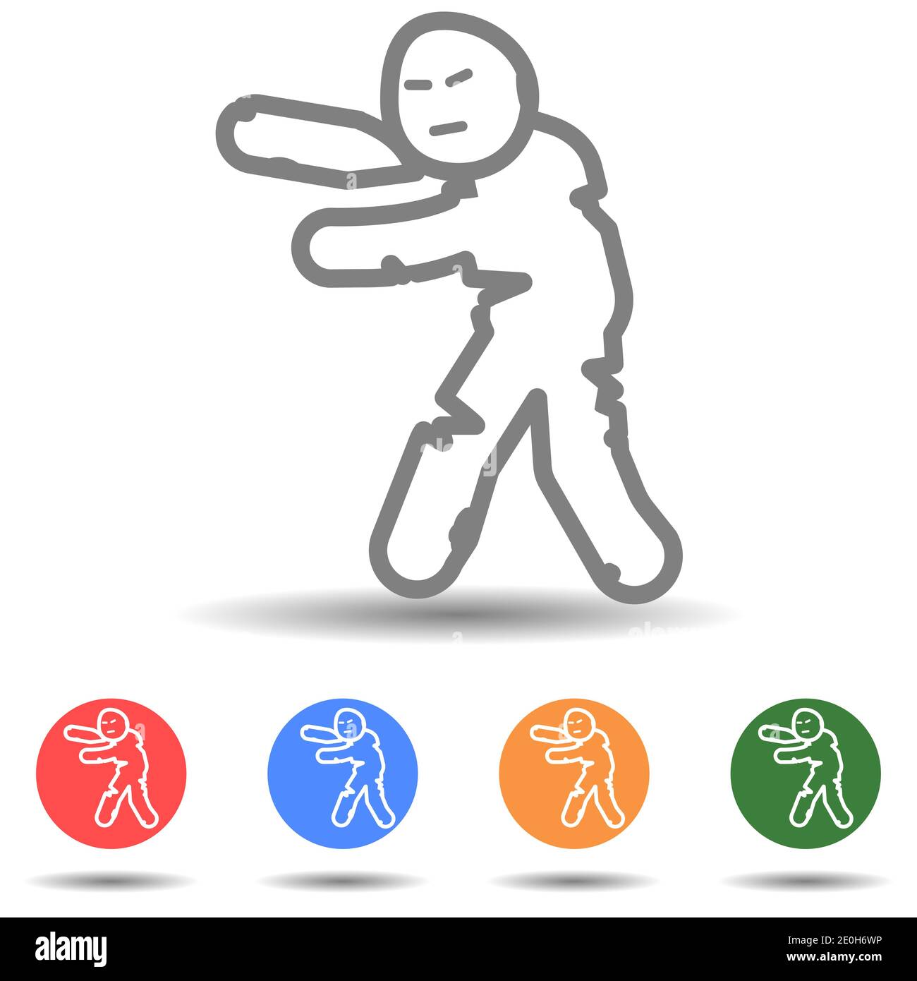 Silhouette vector zombie walking hi-res stock photography and images ...