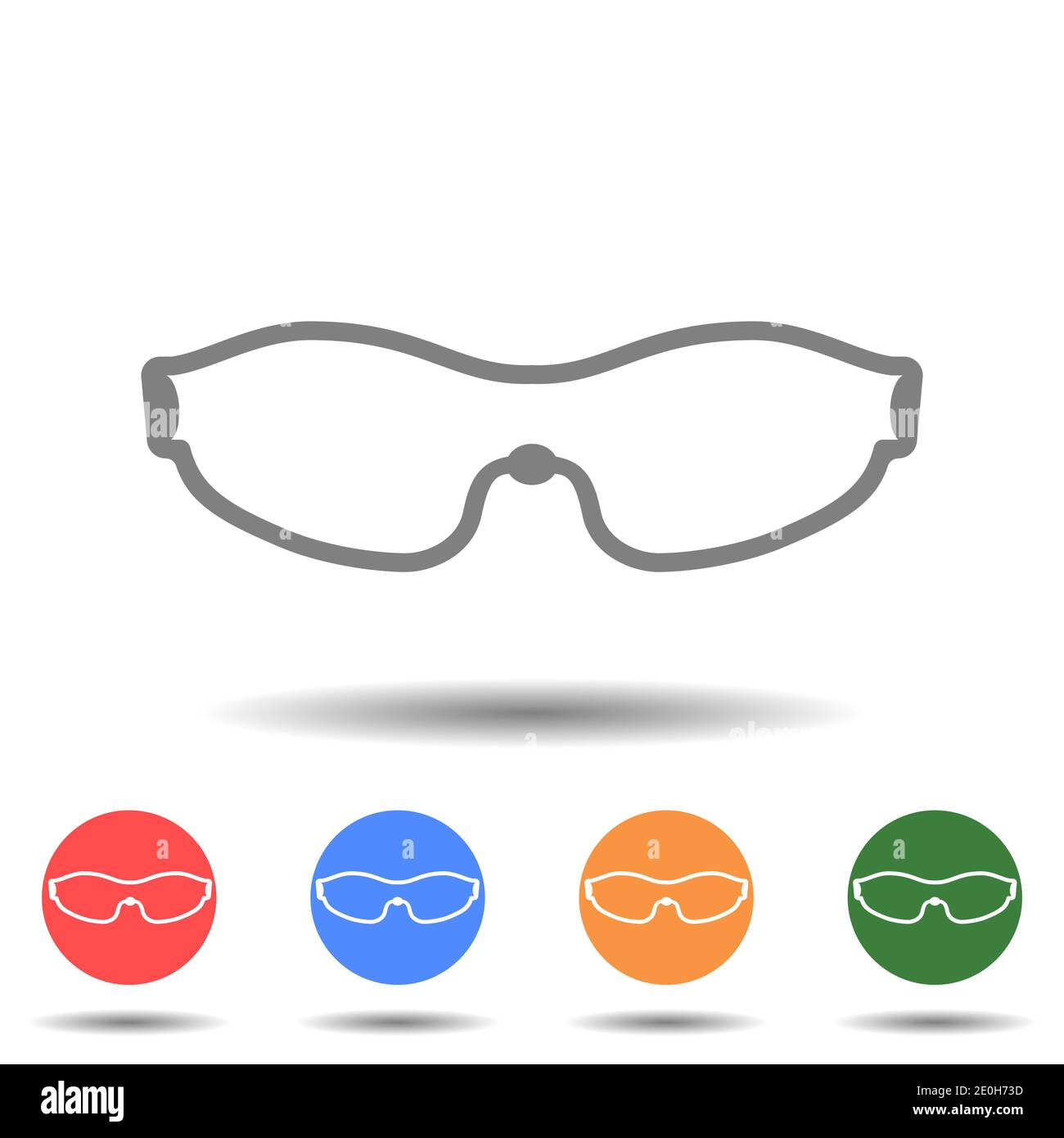 Cycling glasses icon vector isolated Stock Vector