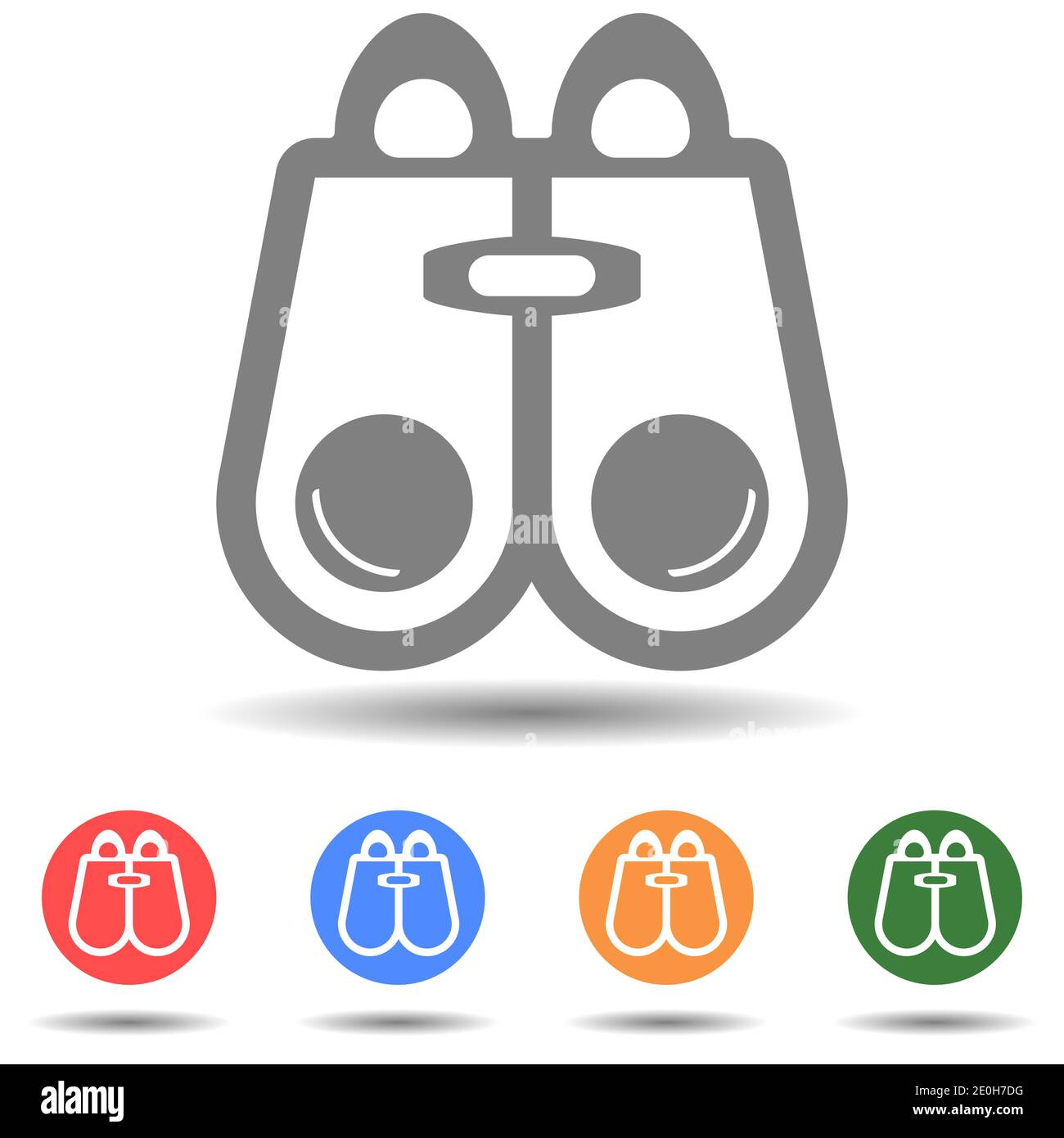 Binocular vector icon in simple style Stock Vector