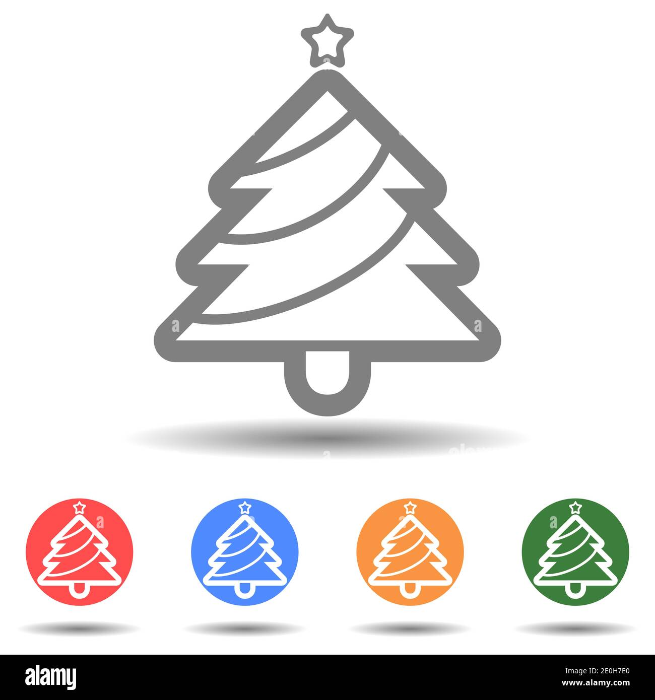 Christmas tree icon vector in simple style Stock Vector