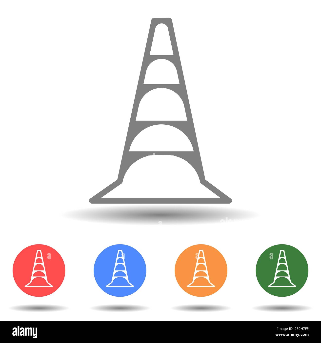 Traffic cone, equipment for road safety vector icon Stock Vector Image ...