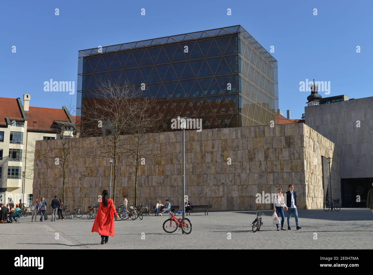 Hauptsynagoge Ohel Jakob, Juedisches Zentrum, Sankt-Jakobs-Platz, Muenchen, Bayern, Deutschland Stock Photo