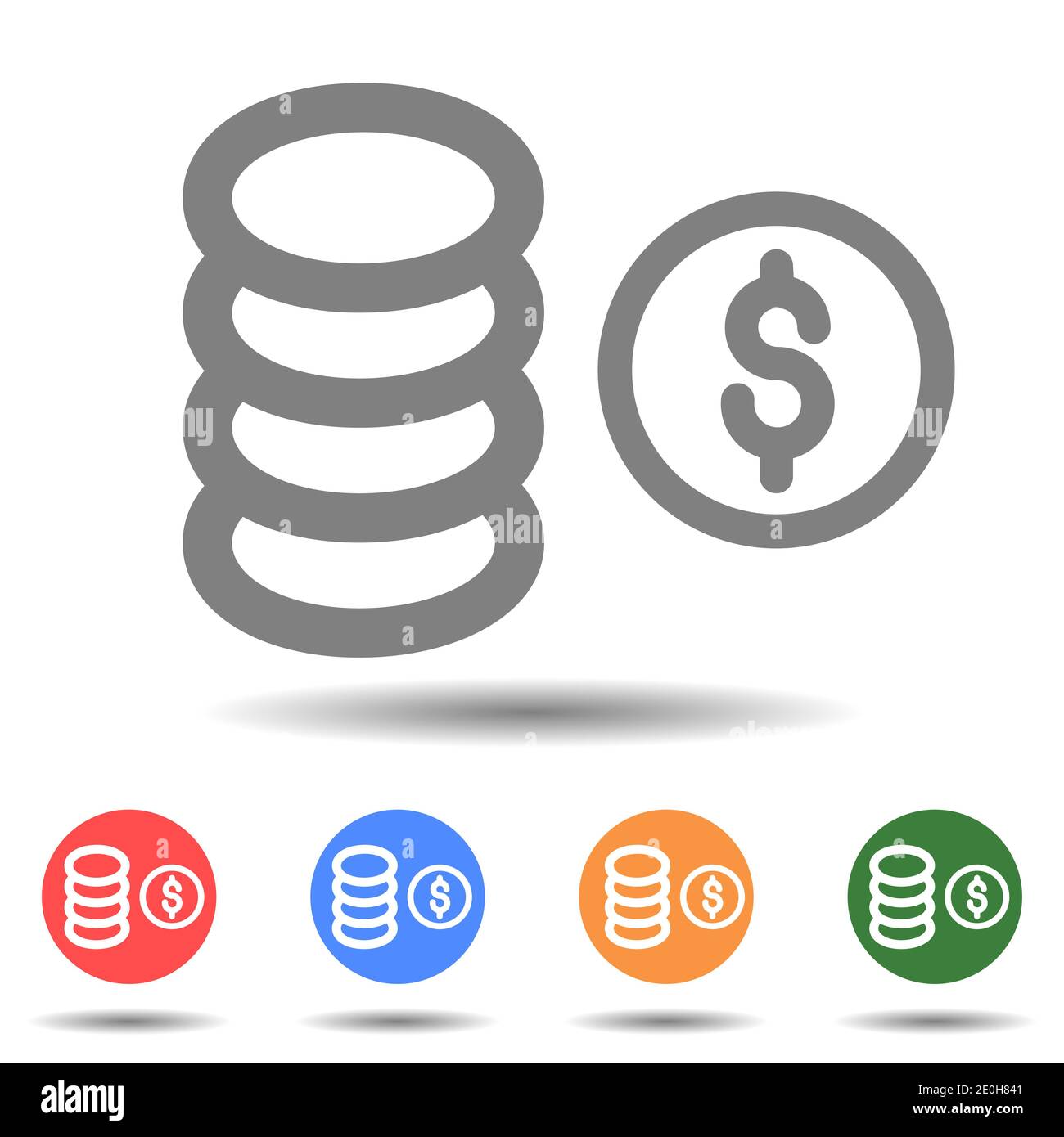 Coin money, dollar exchange sign vector icon Stock Vector Image & Art