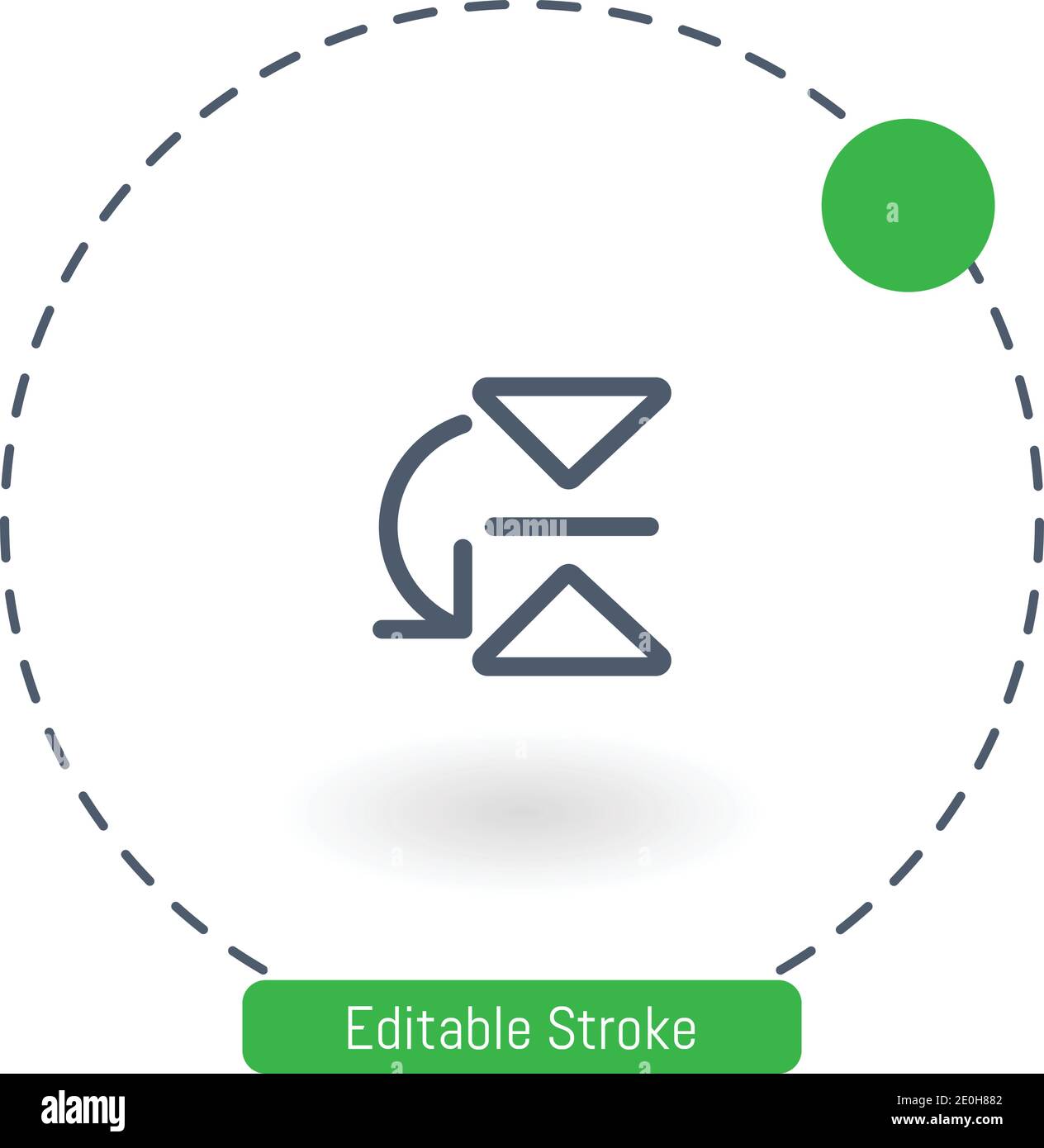 flip vector icon editable stroke outline icons for web and mobile Stock Vector