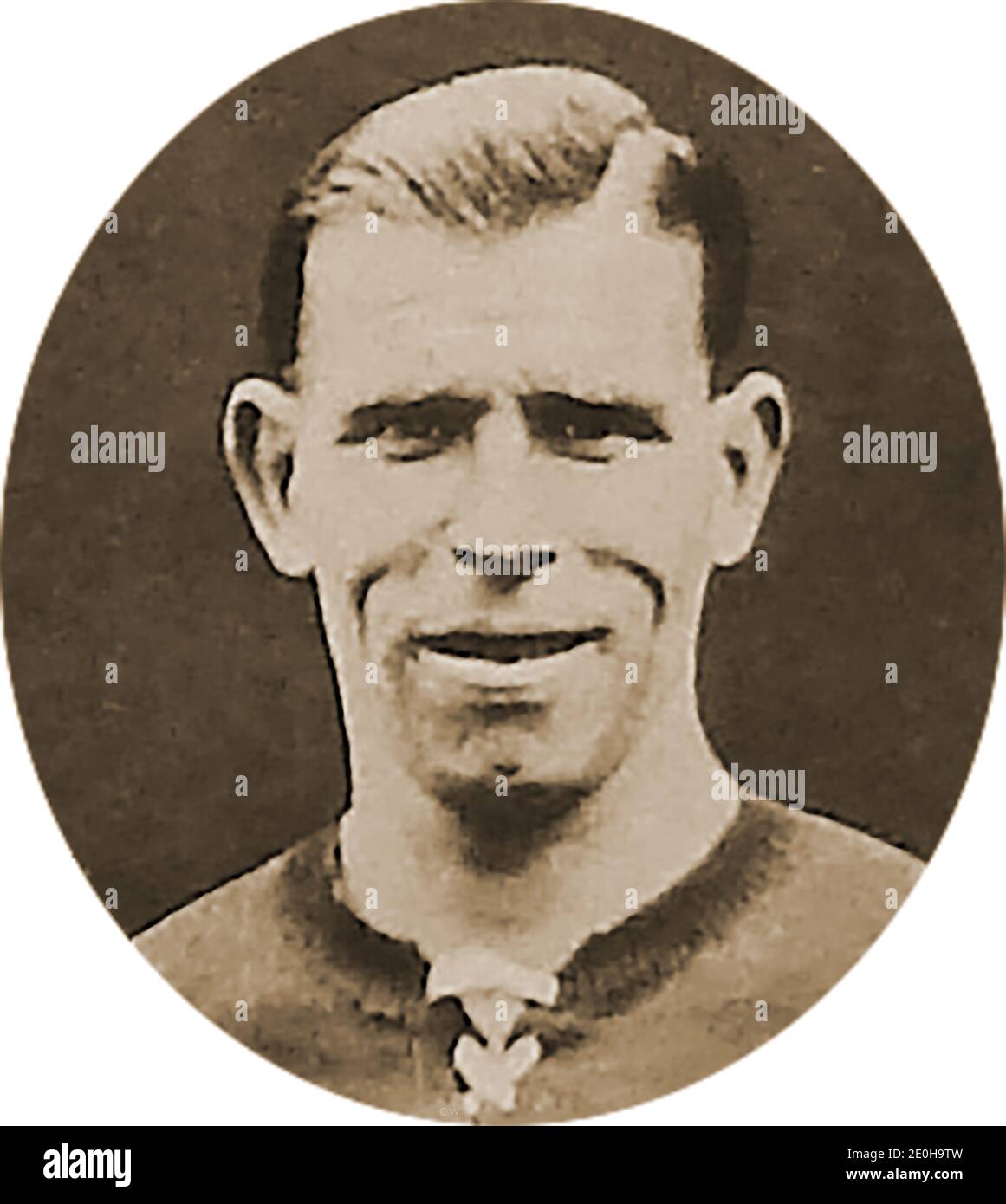 An early portrait of Charlie Buchan international footballer.   ---   Charles Murray Buchan ( 1891 –  1960) was also an English footballer, sporting journalist ( Daily News - later  the renamed  to News Chronicle) and commentator for the BBC. He played for  Woolwich Arsenal, later Arsenal FC and for Sunderland where He remains the club's all-time record League goal scorer. During WWI he was awarded the Military Medal whilst serving with the infantry regiment, Sherwood Foresters Stock Photo