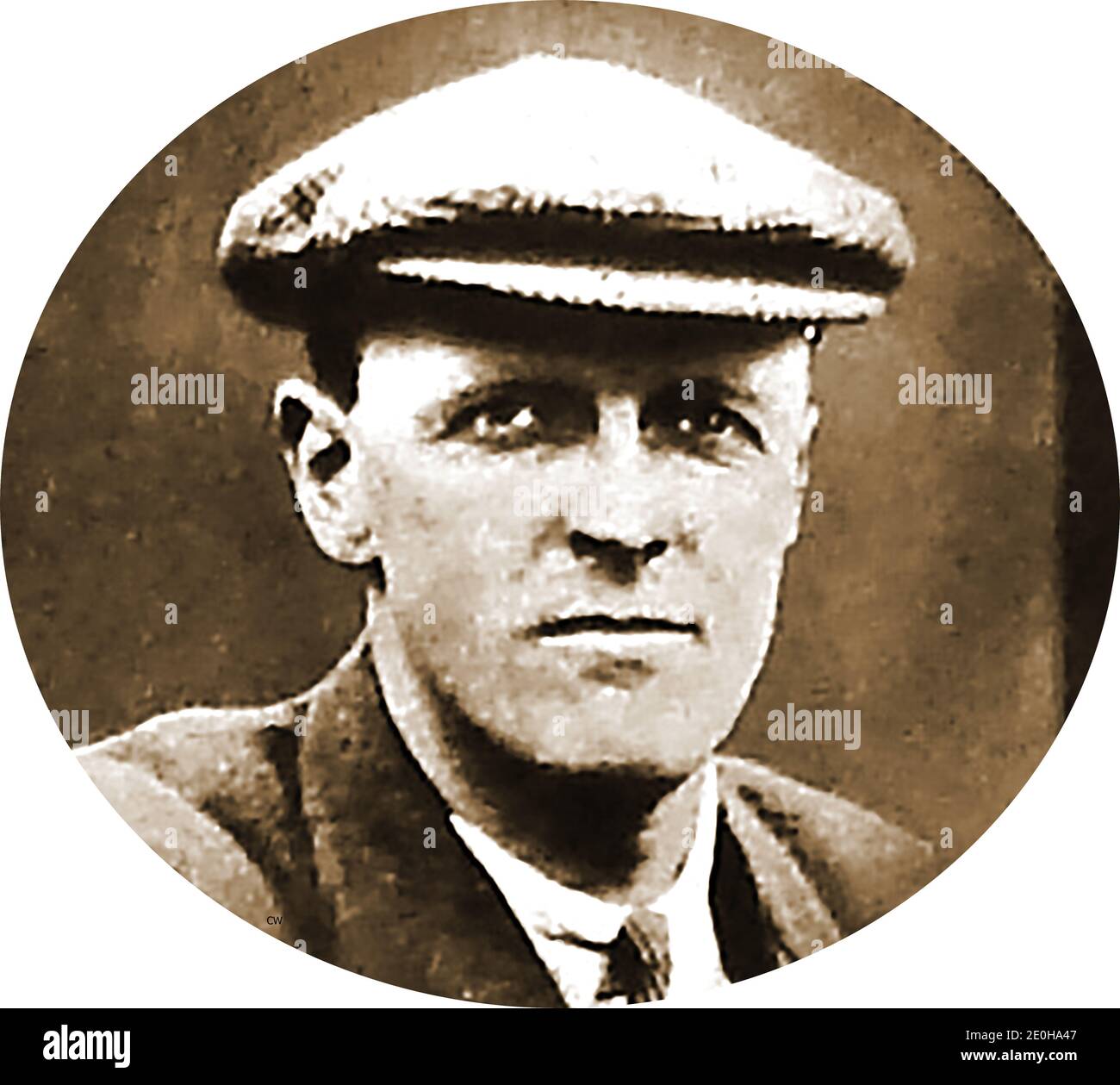 An early portrait of Henry Segrave, racing motorist and land  and water speed pioneer. === Sir Henry O'Neal de Hane Segrave (1896 – 1930) set three land and one water records. He was also the first person to travel at over 200 miles per hour (320 km/h) on land. He was born in Baltimore USA but brought up in Ireland but was a British National who attended Eton. During WWI he joined the Royal Warwickshire Regiment, later transferring to the Royal Flying Corps. His accidental death occurred in 1930 soon after setting a new world water speed record with 'Miss England' on Lake Windermere, England. Stock Photo