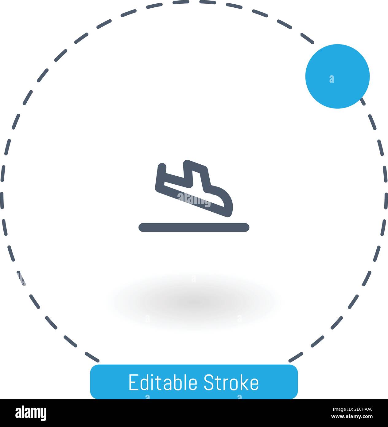 arrival vector icon editable stroke outline icons for web and mobile Stock Vector