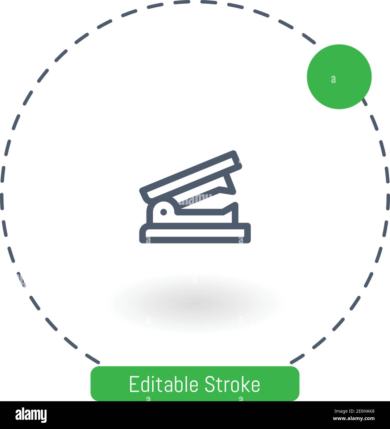 stapler remover vector icon editable stroke outline icons for web and mobile Stock Vector
