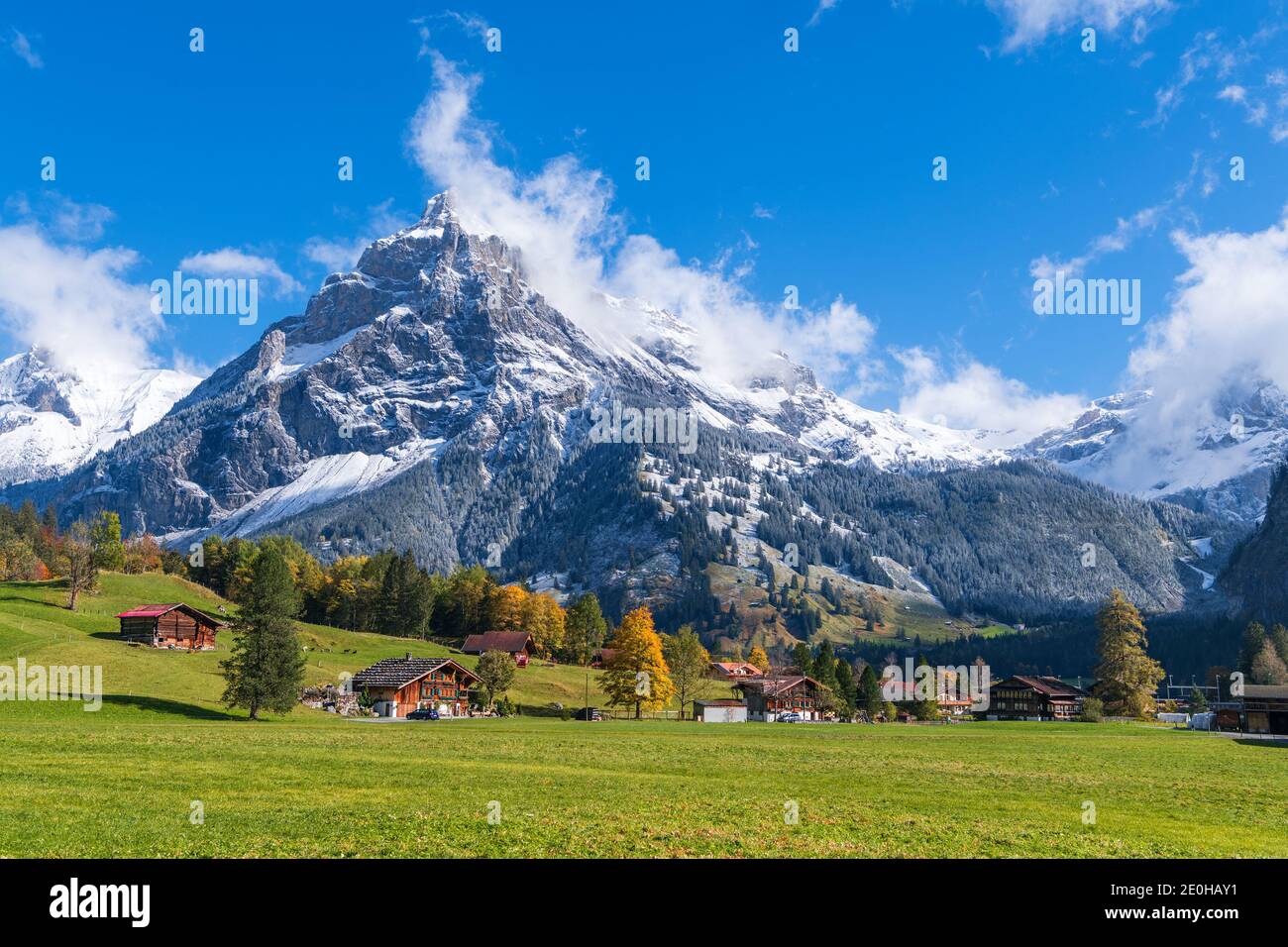 The mountain Dundenhorn in Kandersteg (Switzerland) Stock Photo