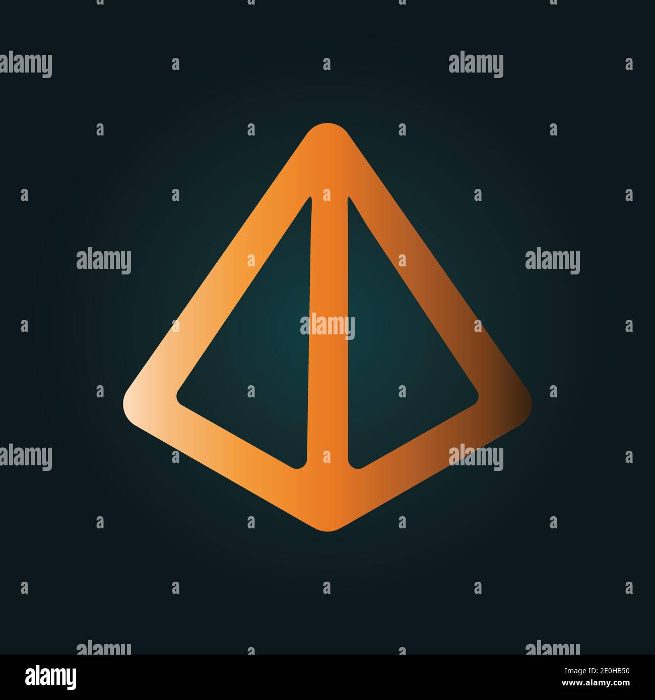 Gold abstract triangle shape vector with dark background Stock Vector