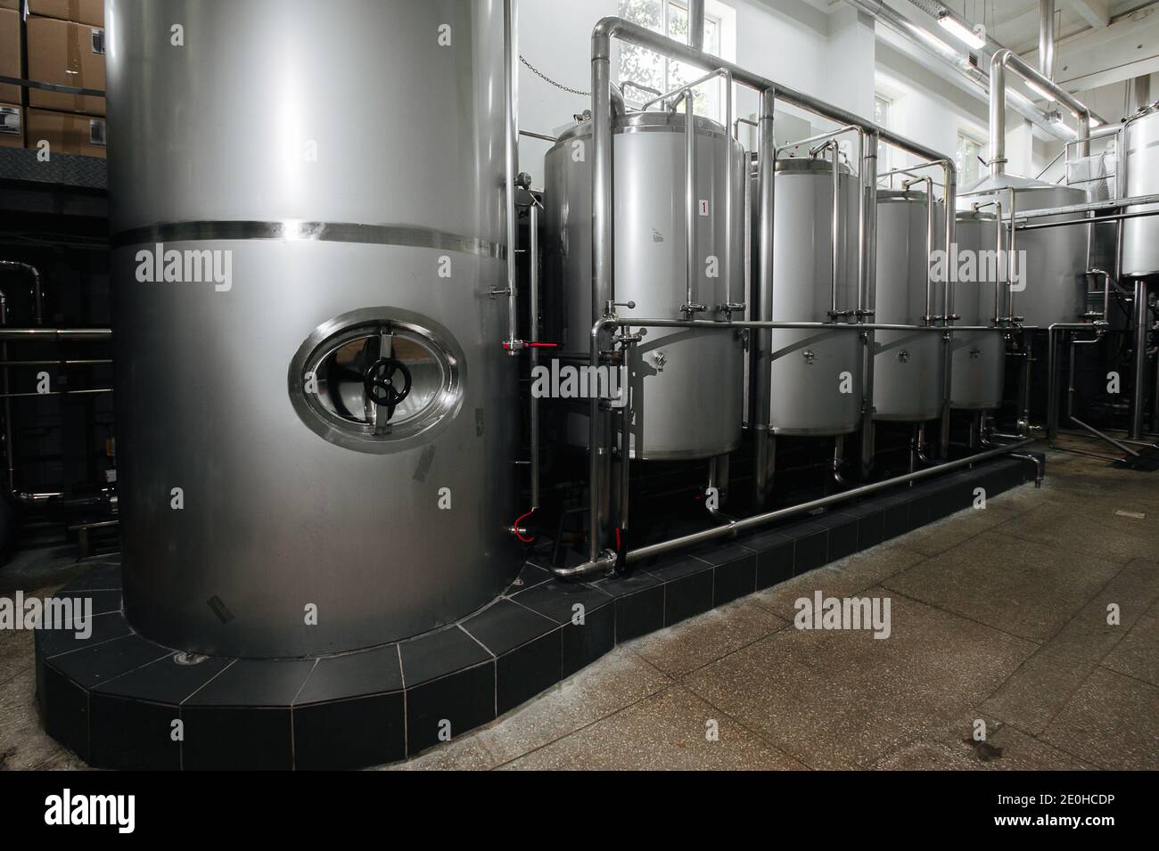 Vats Picture Modern brewery and equipment machinery tools for alcohol production ...