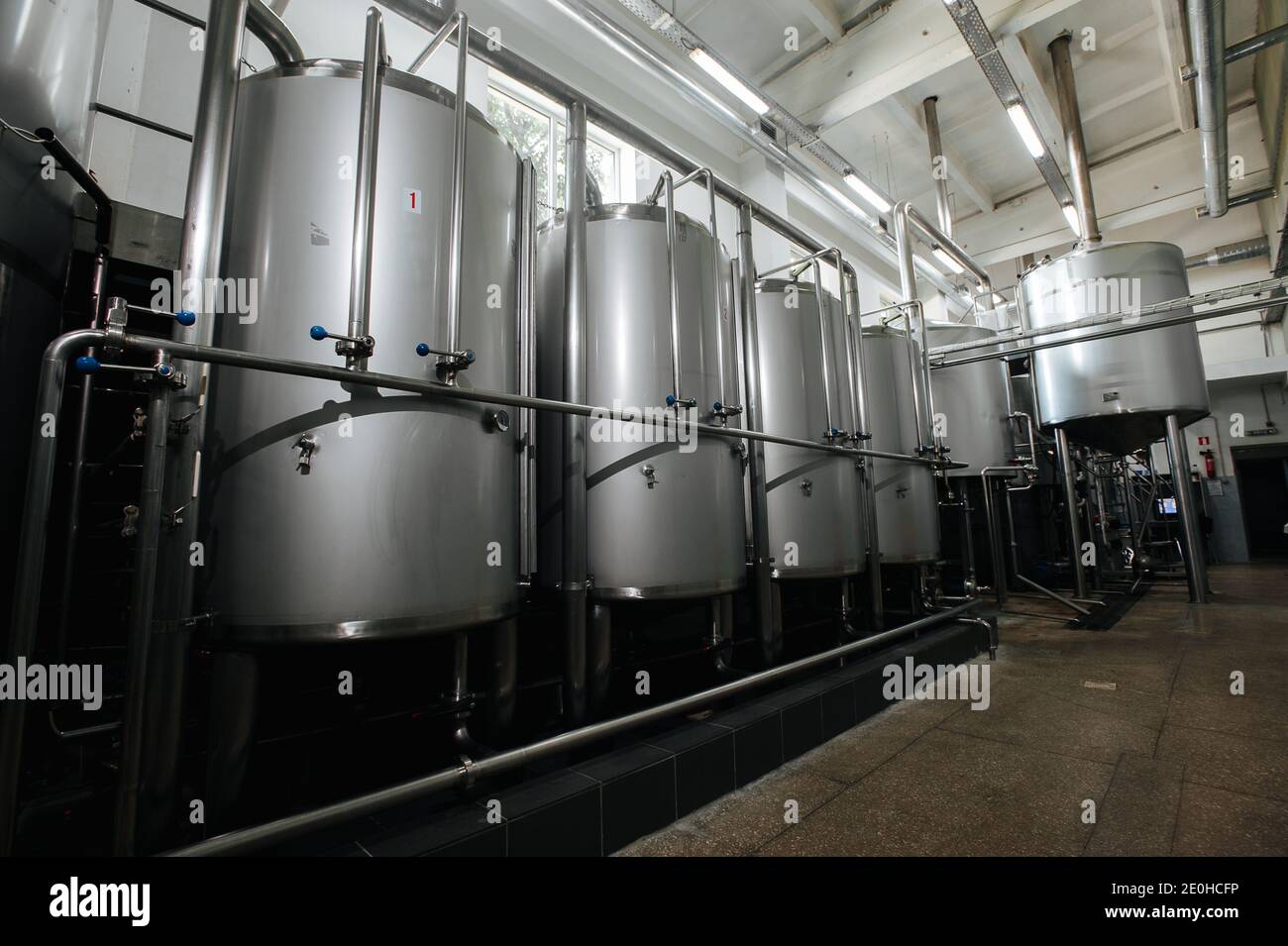 Vats Picture Modern brewery and equipment machinery tools for alcohol production ...