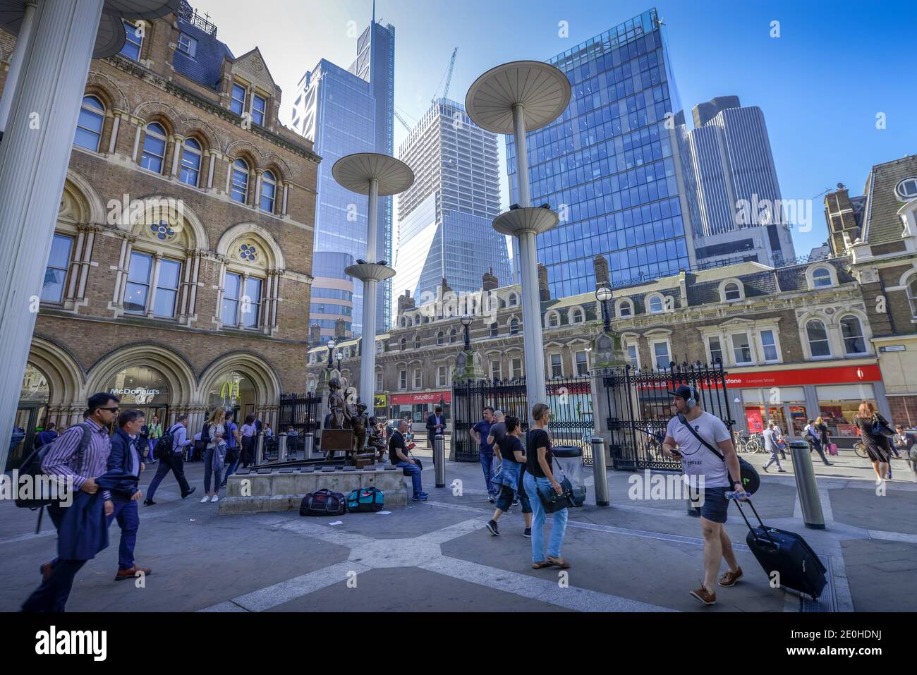 Vorplatz, Liverpool Street Station, London, England, Grossbritannien Stock Photo
