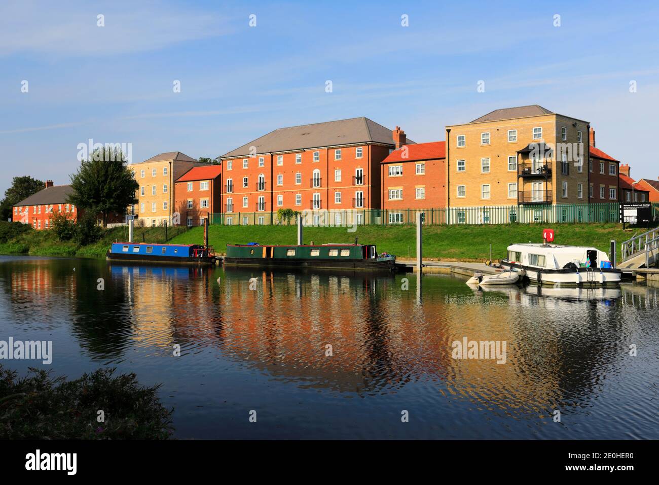 Boats on the River Witham, Boston Gateway Marina, Boston town