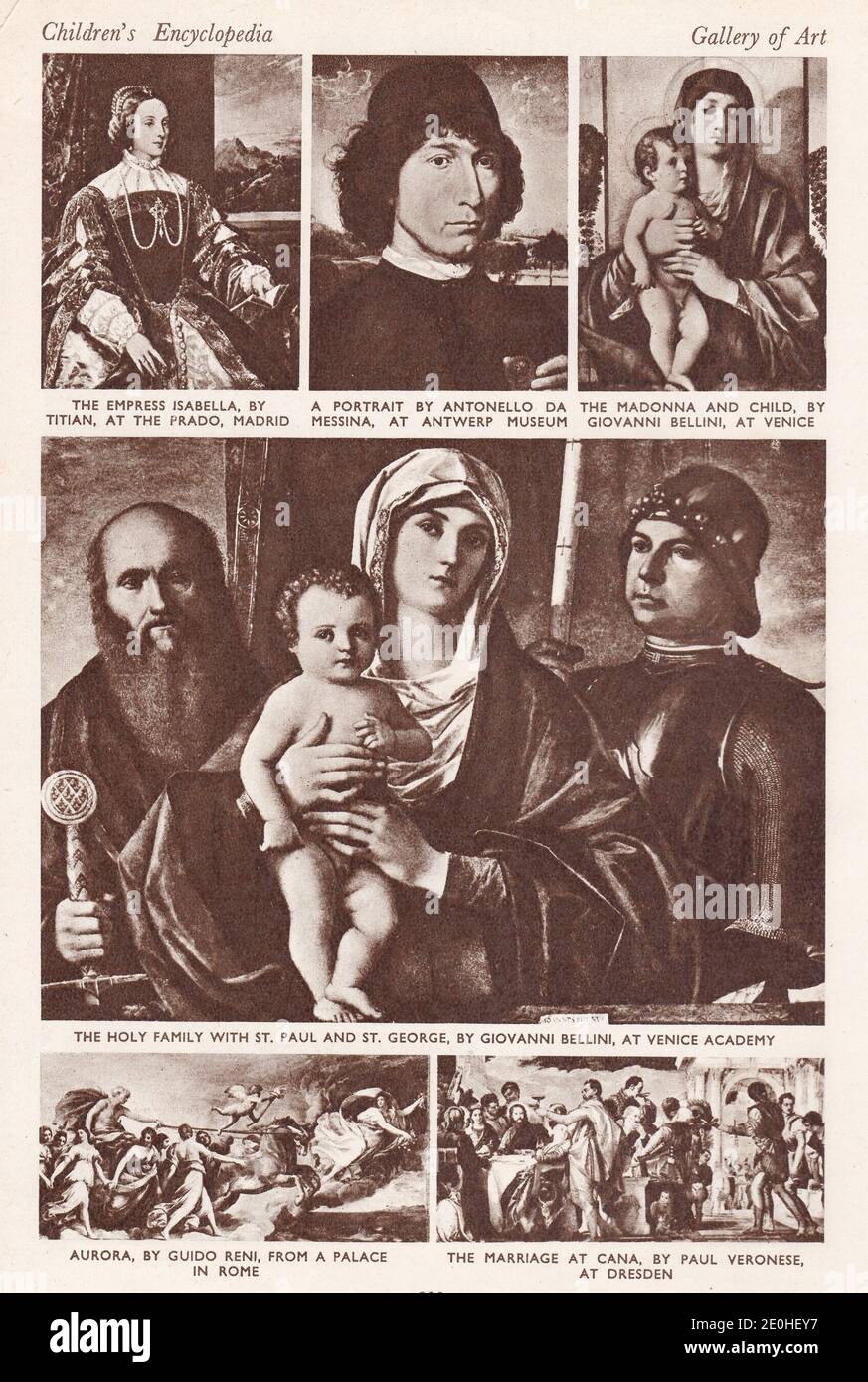 Pictures from the Age of Titian - The Empress Isabella, Antonello da Messina,  The Madonna and Child, The Holy Family, Aurora and The Marriage at Cana  Stock Photo - Alamy
