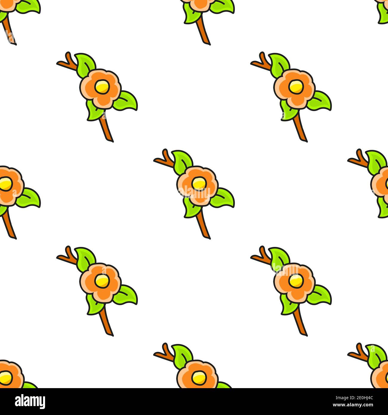 Colored seamless pattern. Cartoon style. Hand drawn. Vector ...